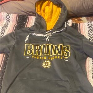 Boston Bruins Gray and Yellow Hoodie